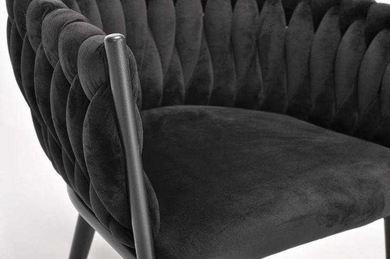 Hedo, Glamour, krzesło welurowe, czarne