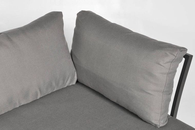 Hedo, narożnik ogrodowy, zestaw mebli, 4 osobowy, szary, 254-184 cm