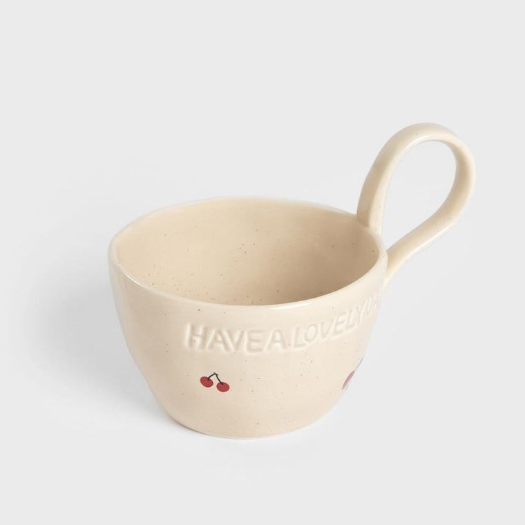 Homla, Isernia, filiżanka ze spodkiem, w wisienki, 0,2l