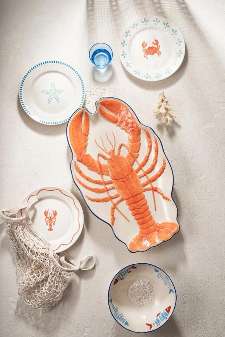 Homla, Kaoma, talerz, deserowy z homarem, 21 cm