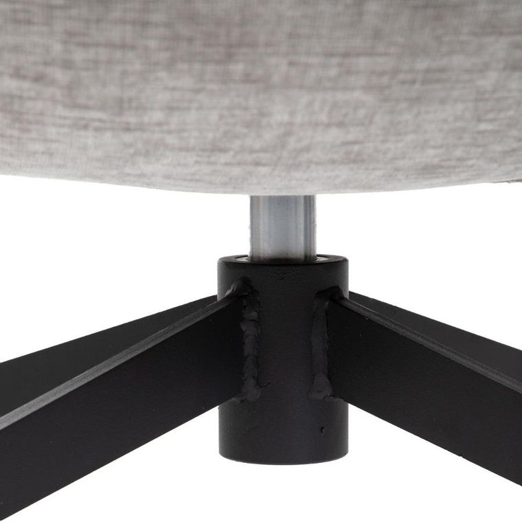 Homla, Lunaire, fotel obrotowy, welurowy, szary, 86-76-87 cm