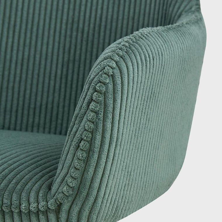 Homla, Pesa, krzesło w tkaninie, zielone, 56-60-82 cm