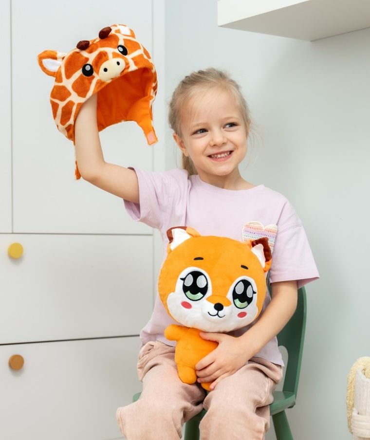 Hoody Kin Academy, maskotka w zwierzęcym kapturku, lis