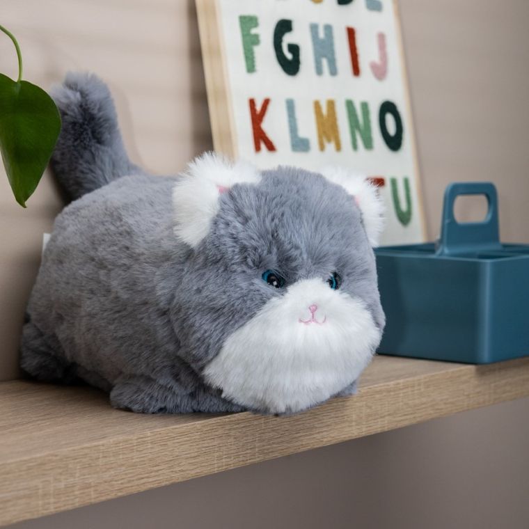 Huggy Luv, maskotka interaktywna, kot, szary