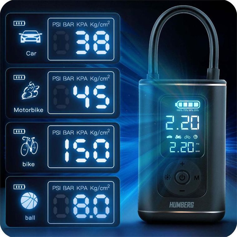 Humberg, kompresor elektryczny, bezprzewodowy