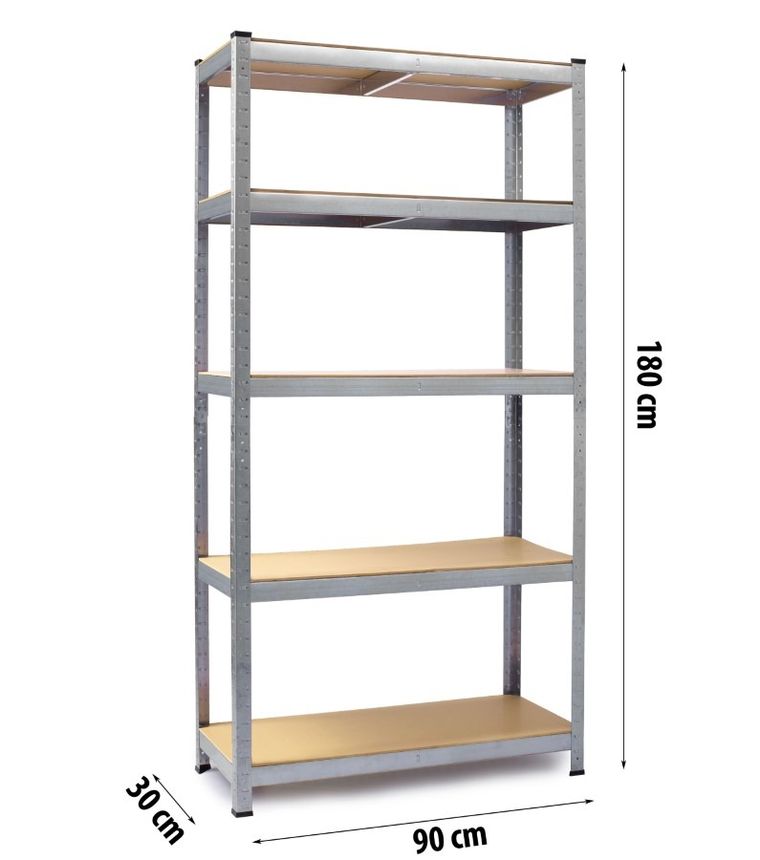 Humberg, regał metalowy, magazynowy, 2w1, 180-90-30 cm, 875 kg