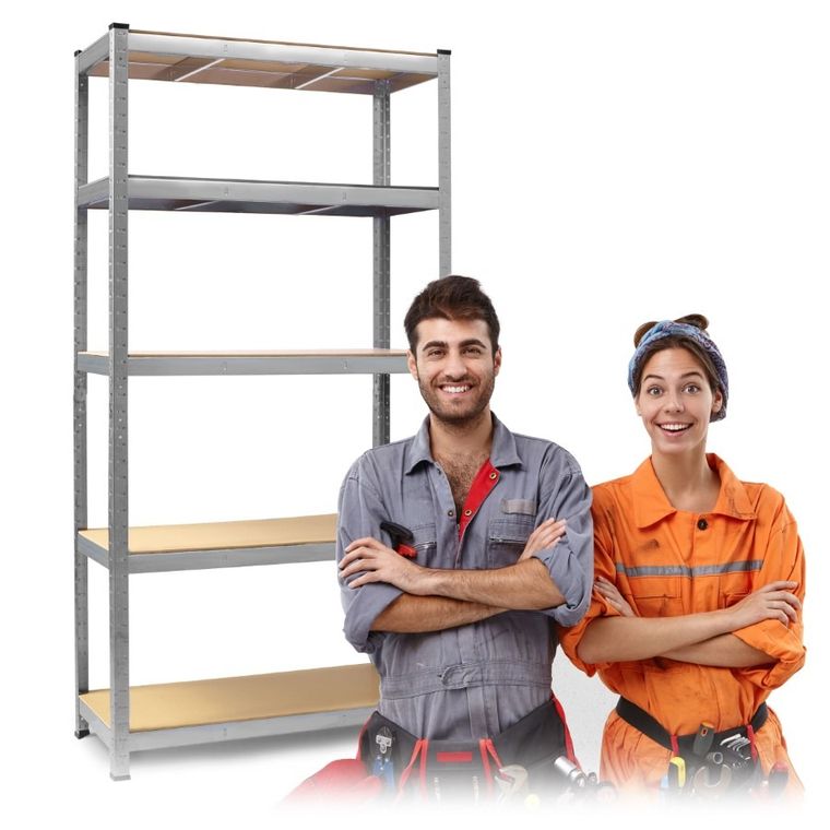 Humberg, regał metalowy, magazynowy, 2w1, 205-120-45 cm, 1000 kg