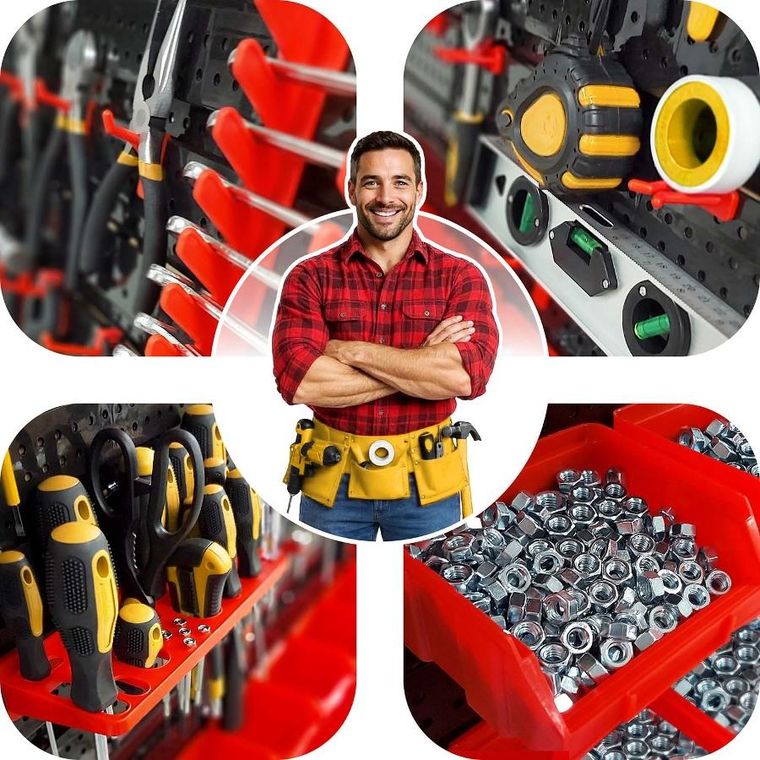 Humberg, tablica narzędziowa, warsztatowa, 128-76 cm, HM-580