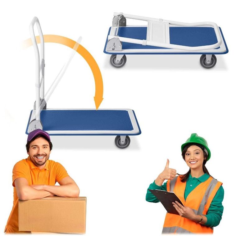 Humberg, wózek transportowy, ręczny, biało-niebieski