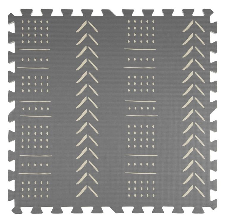 Humbi, mata piankowa, puzzle, szare, 62-62 cm, 9 szt.