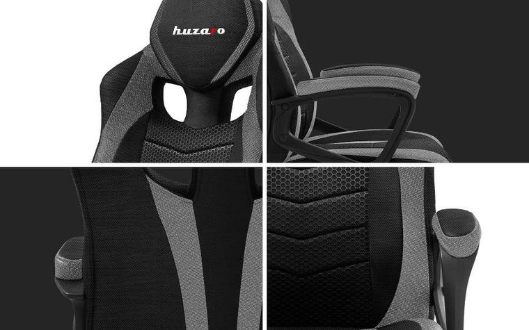 Huzaro, Force 2.5, fotel gamingowy, Gray Mesh