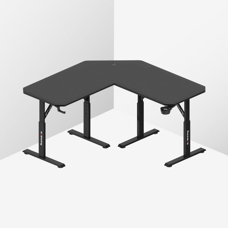 Huzaro, Hero 7.3 Black, biurko gamingowe z regulacją wysokości