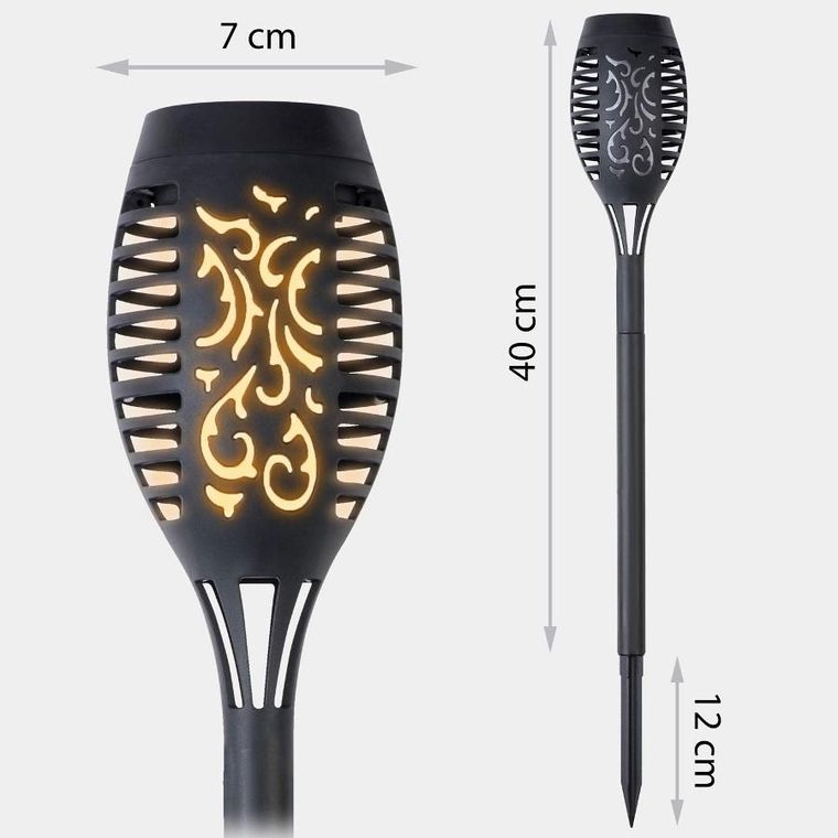 Ilumen, lampka solarna, pochodnia, 2 szt.