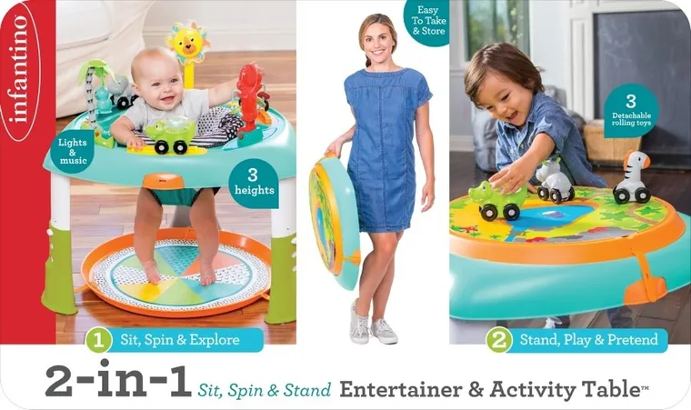 Infantino, stolik aktywności 360 stopni, zabawka interaktywna