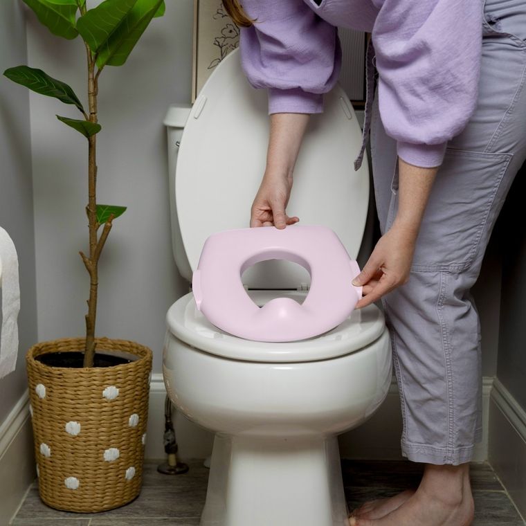 InGenuity, My Size Potty PRO, toaleta dziecięca z dźwiękiem 2w1, nocnik, różowa