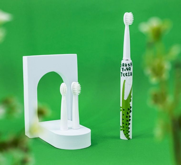 InnoGIO, GIOsonic, Crocodile, soniczna szczoteczka do zębów dla dzieci, zielona