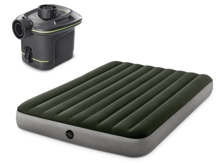 Intex, materac dmuchany z pompką elektryczną