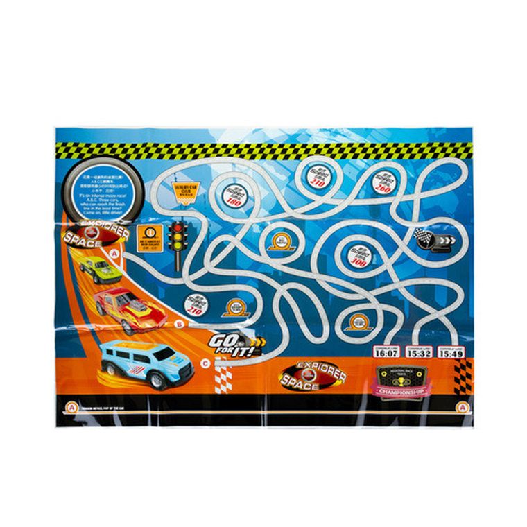 Iso Trade, ciężarówka transporter autek, zestaw z pojazdami, 6 szt.