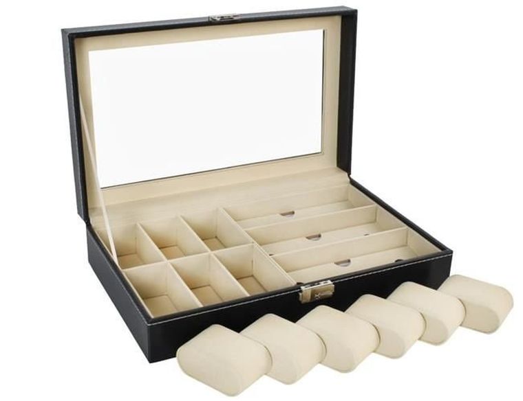 Iso Trade, organizer na zegarki i okulary, czarny