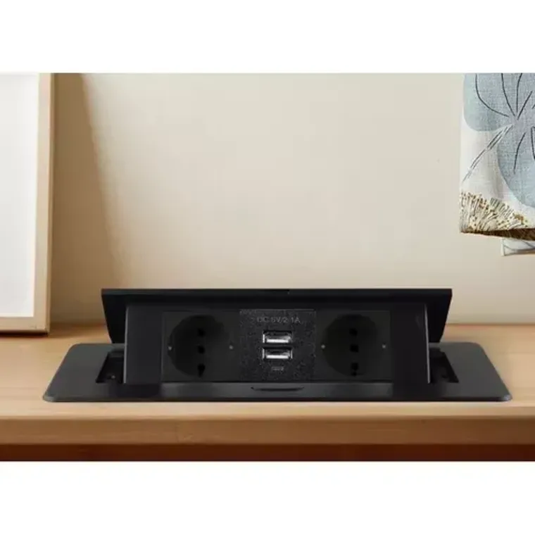 Izoxis, gniazdo chowane w blat USB, podwójne