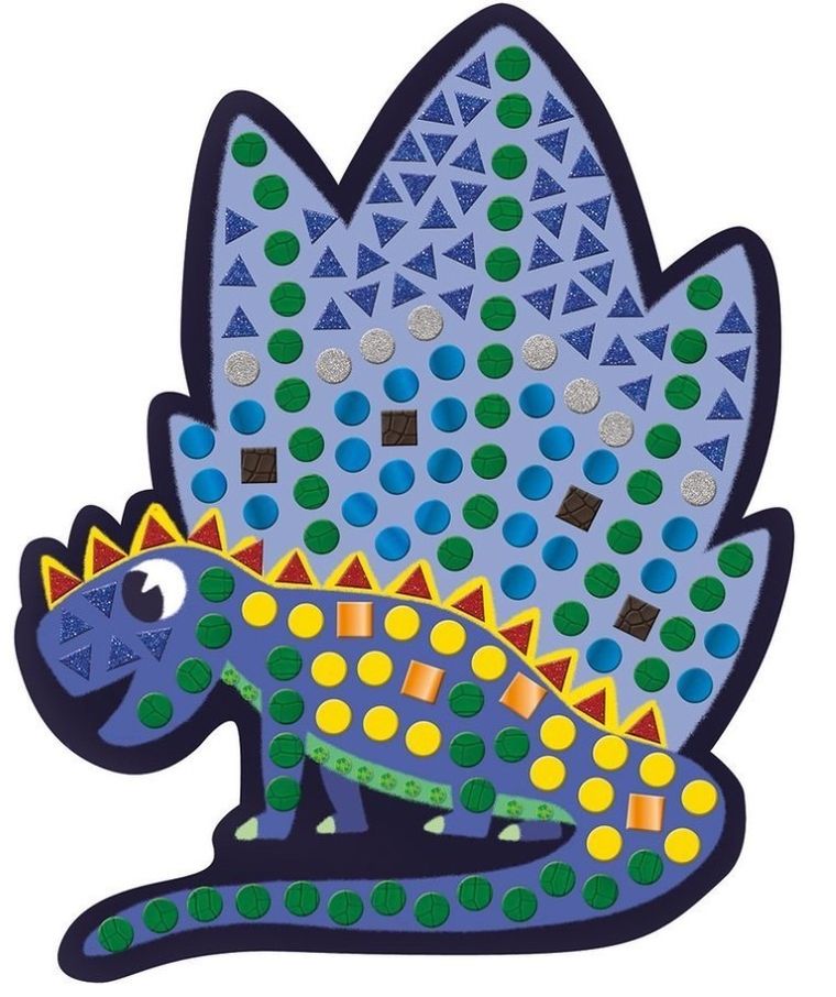 Janod, Dinozaury, mozaika, zestaw kreatywny