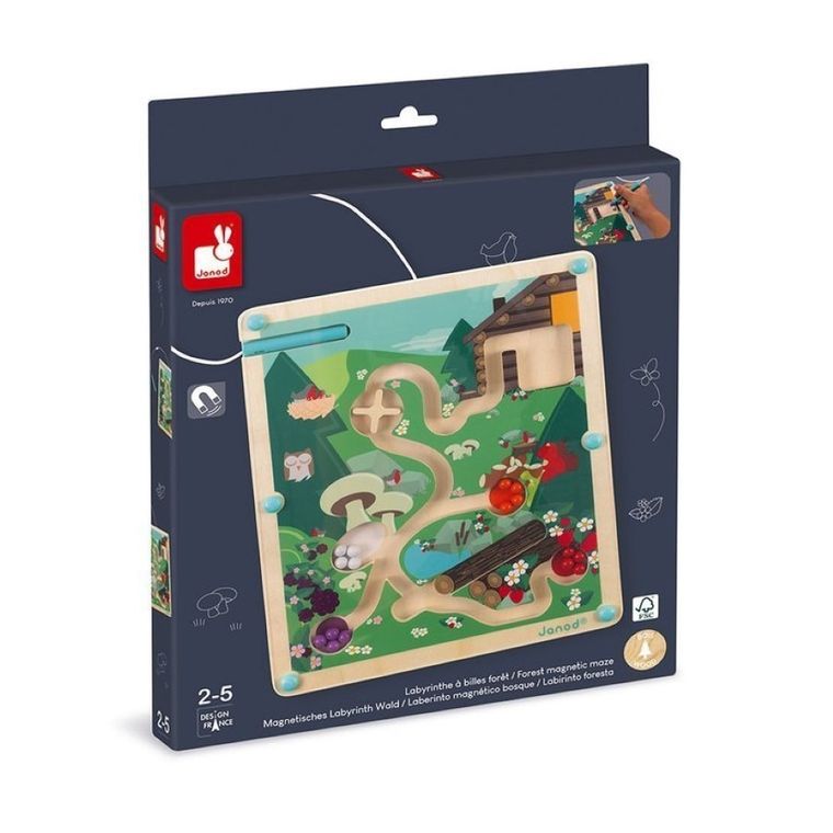 Janod, Magnetyczny Labirynt, Ocean, zabawka drewniana