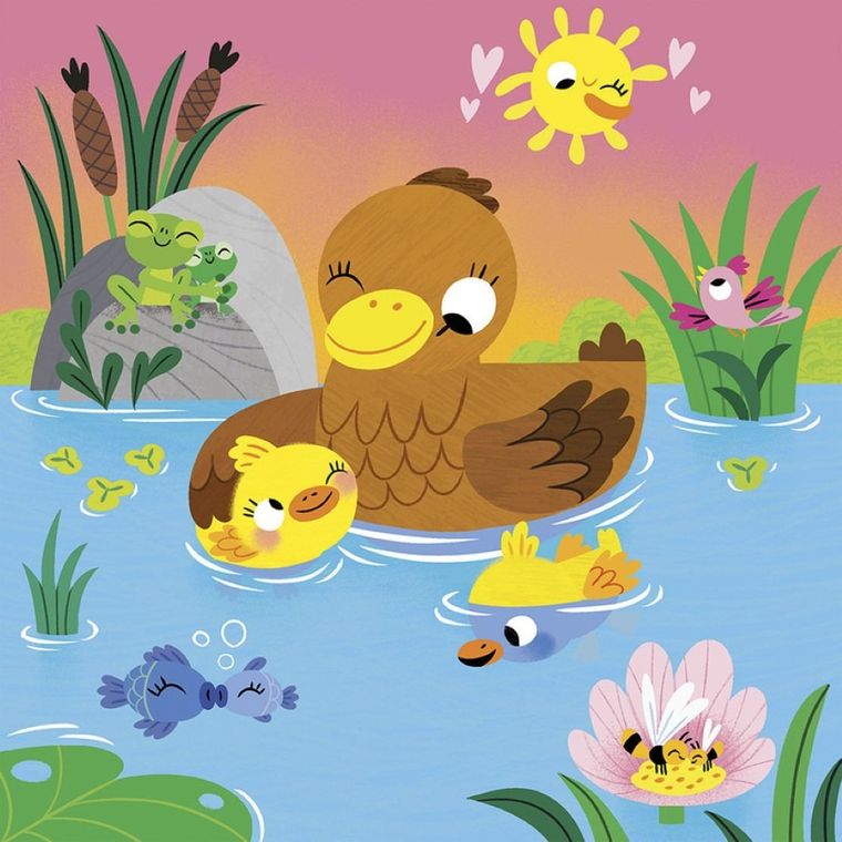 Janod, My arts & crafts, zestaw kreatywny, kolorowanka wodna, urocze zwierzątka