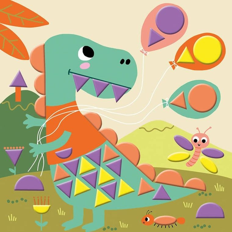 Janod, Naklejki geometryczne, zestaw kreatywny