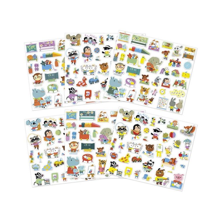 Janod, naklejki, przedszkole, 200 szt.