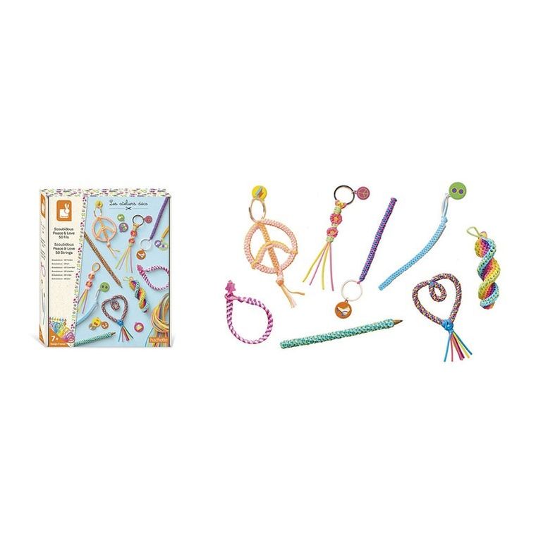 Janod, Scoubidous, Ozdoby z żyłek filofun, zestaw kreatywny