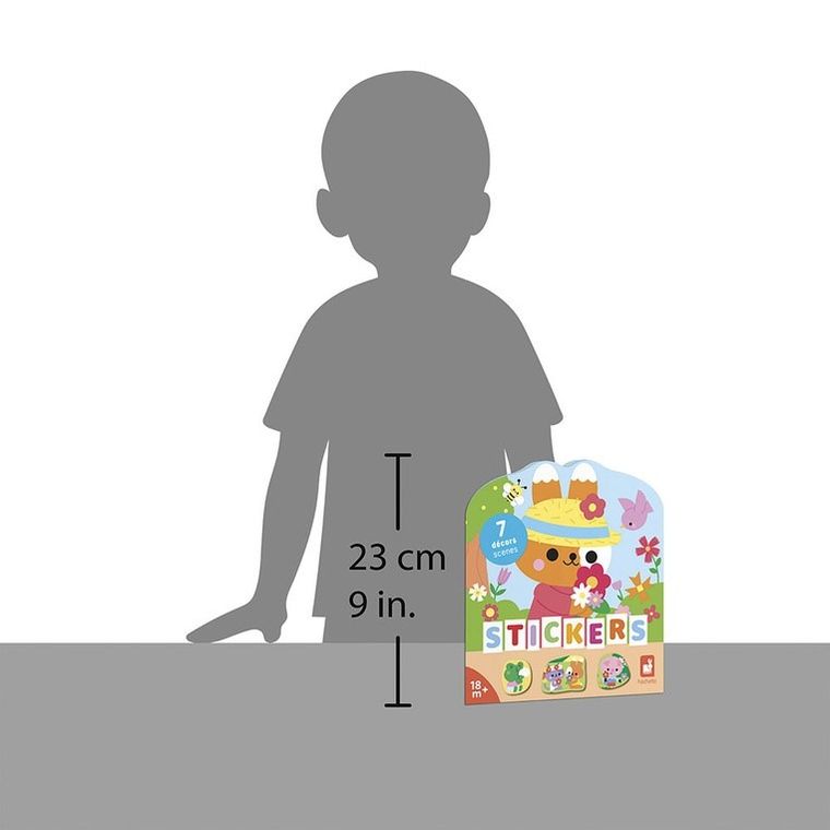 Janod, Wieś, książeczka do wyklejania, z naklejkami