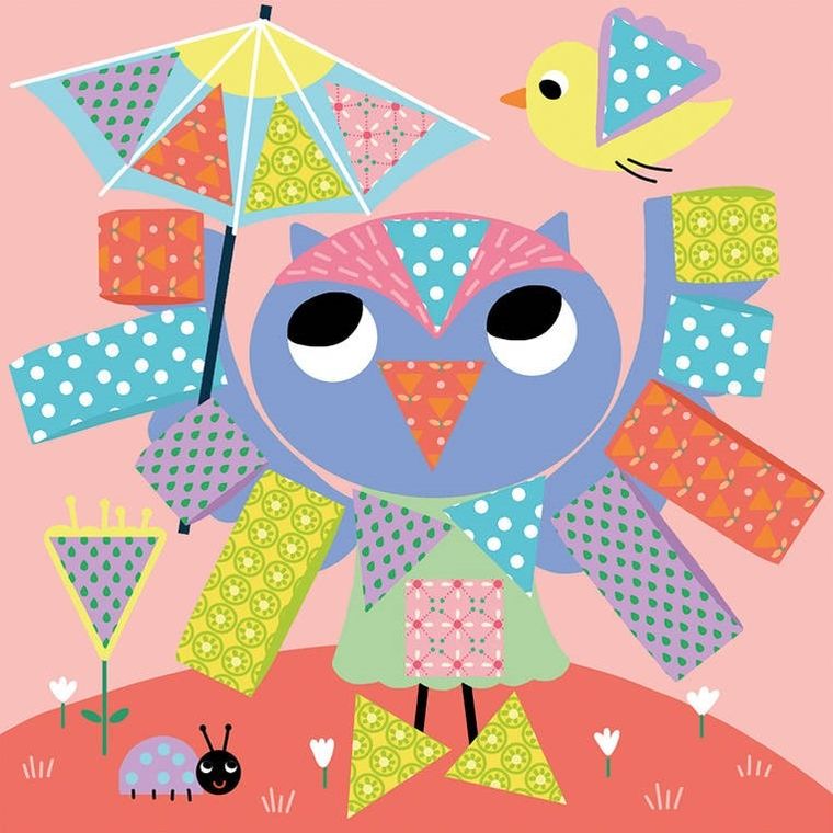 Janod, Wycinanki przyklejanki, zestaw kreatywny