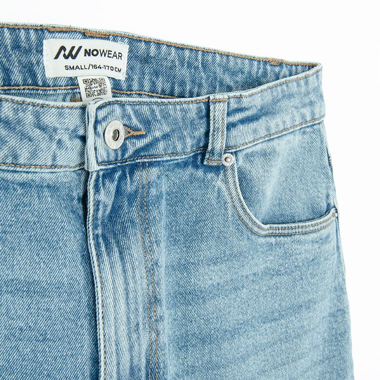 Jeansowe bermudy unisex z regulacją NOWEAR