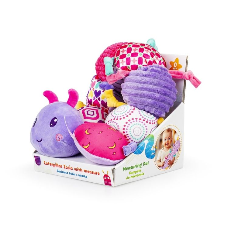 JollyBaby, Gąsienica Zosia z miarką, zabawka sensoryczna
