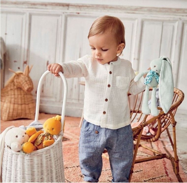 Kaloo, Lapinoo, Królik, maskotka, niebieski, duży, 35 cm