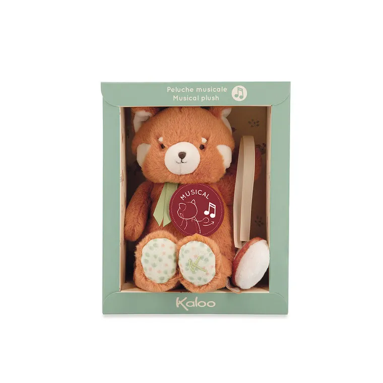 Kaloo, Petit Songe, Ruda Panda, przytulanka z pozytywką w pudełku, 20 cm