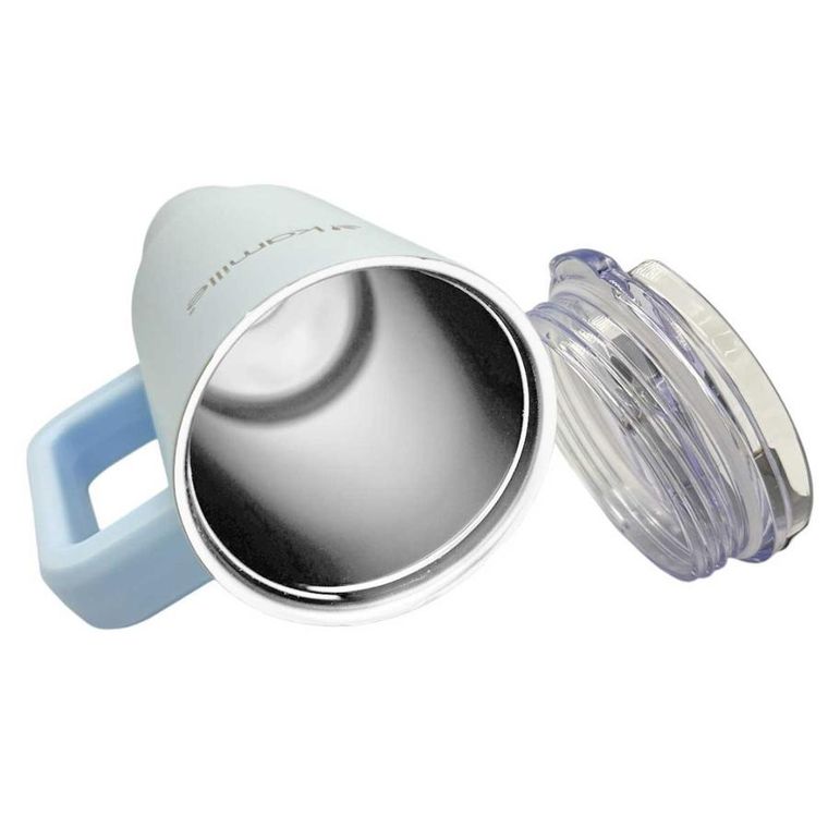 Kamille, stalowy kubek termiczny, termos, 1200 ml, z rączką i słomką