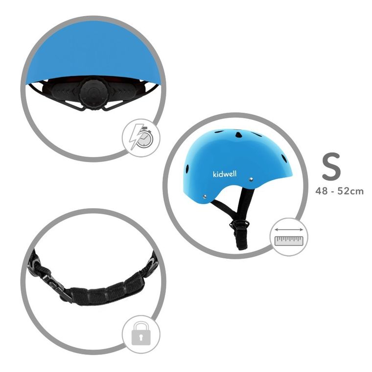Kidwell, Orix II, kask ochronny, niebieski, rozmiar 48-52 cm