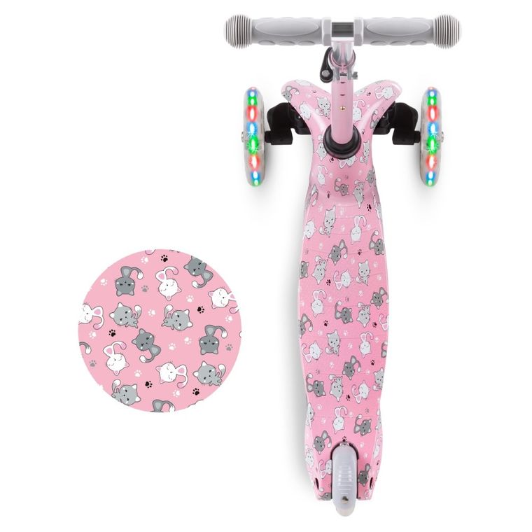 Kidwell, Uno, hulajnoga 3-kołowa LED, balansowa, cats