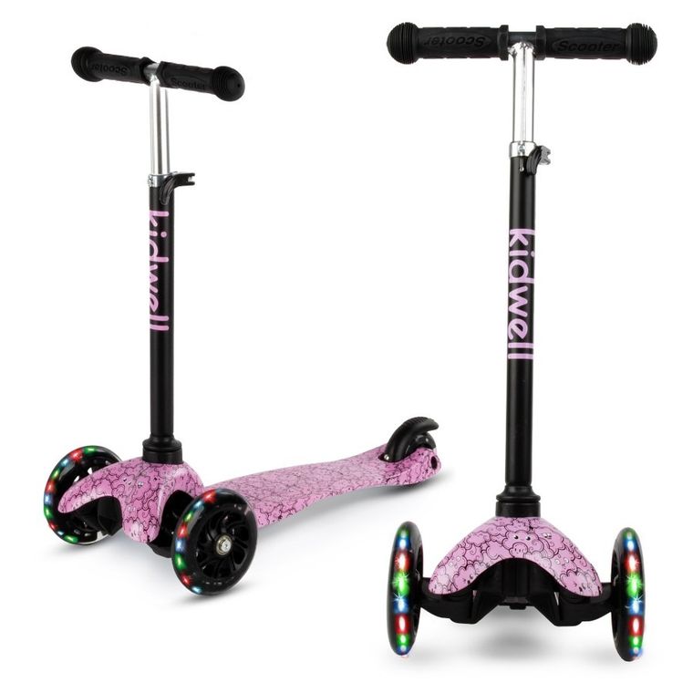 Kidwell, Uno, hulajnoga 3-kołowa LED, balansowa, clouds