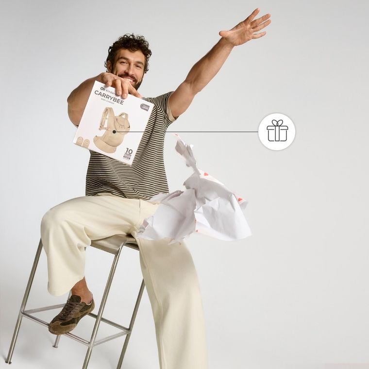 Kinderkraft, CarryBee, nosidełko ergonomiczne, beige