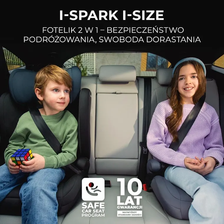 Kinderkraft, I-Spark, fotelik samochodowy, Grey, 100-150 cm