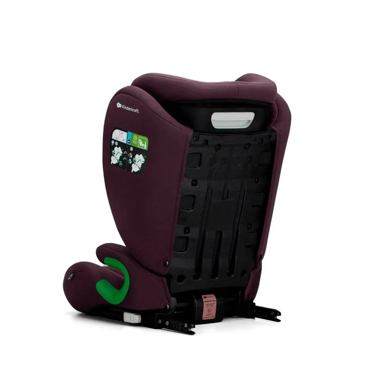 Kinderkraft, Junior Fix 2, I-Size, fotelik samochodowy, Cherry Pearl, 100-150 cm, 15-36 kg