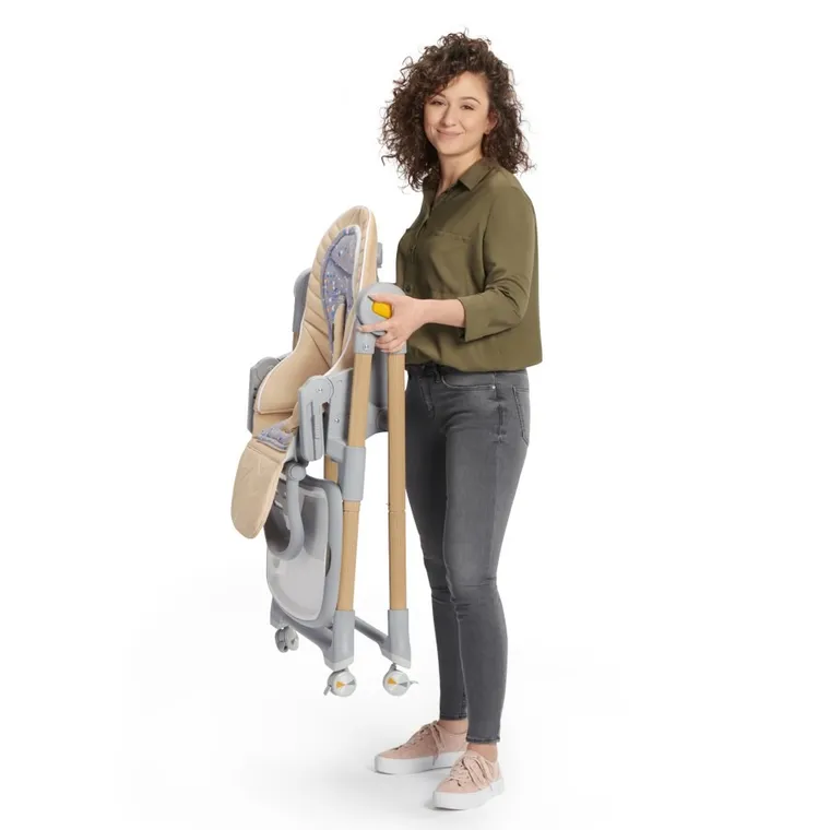 Kinderkraft, Lastree, krzesełko do karmienia, beżowe, Wood