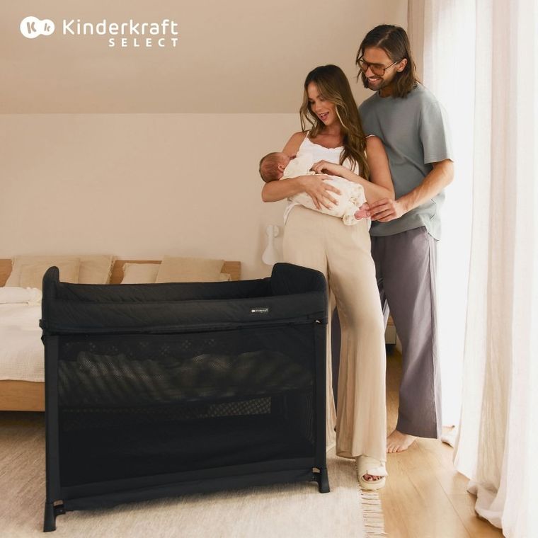 Kinderkraft, Moon Dream, łóżeczko turystyczne, Black