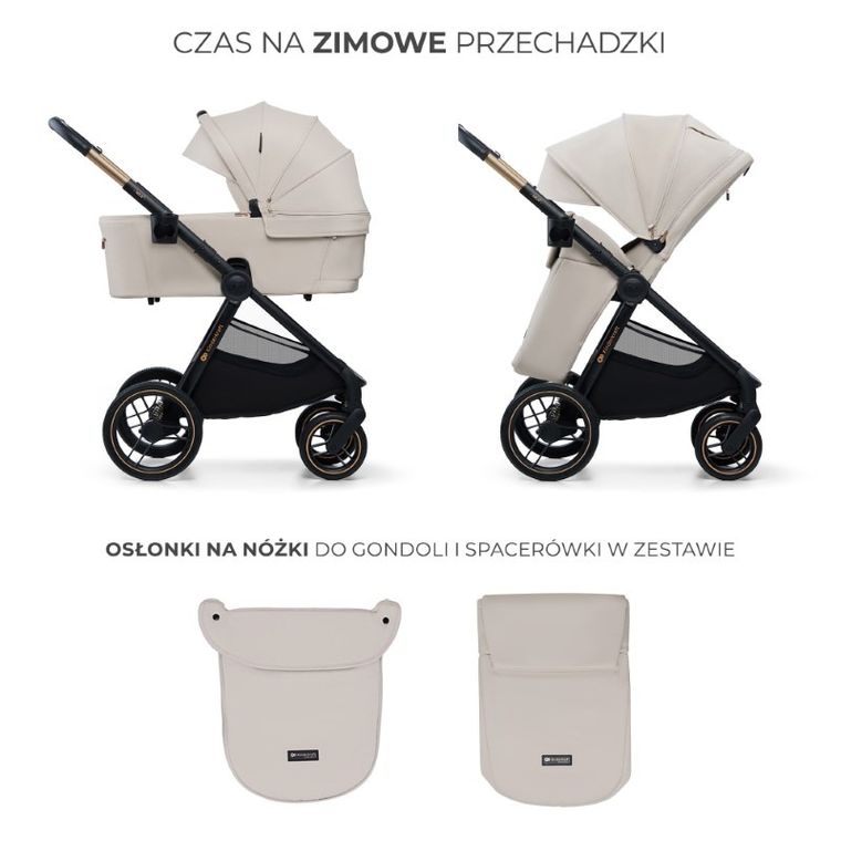 Kinderkraft, Nea 2, wózek wielofunkcyjny 2w1, Soft Beige