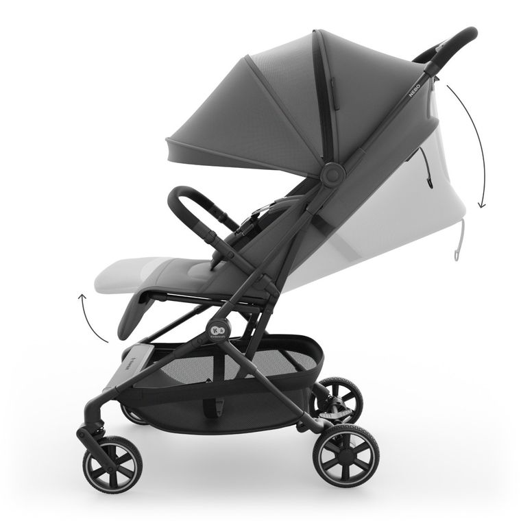 Kinderkraft, Nebo, wózek spacerowy, kabinowy, Platinum Gray