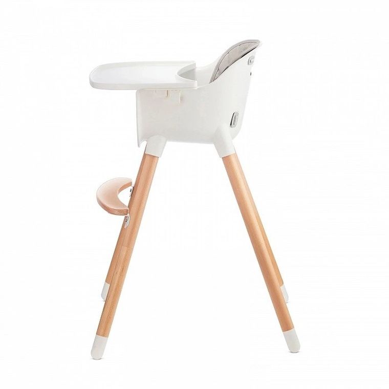 Kinderkraft, Sienna, krzesełko do karmienia 2w1, szare