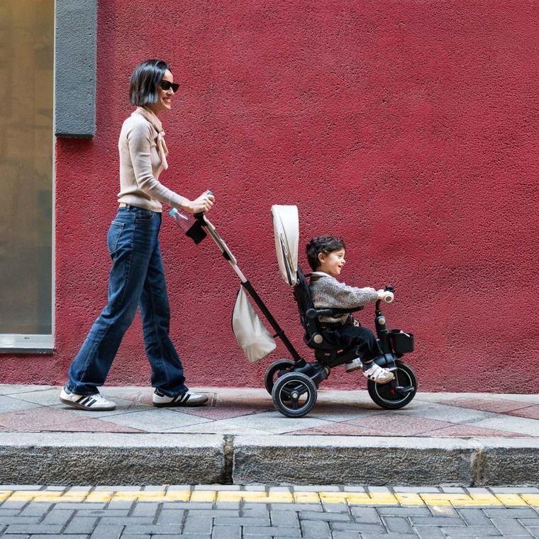 Kinderkraft, Spinstep 2 Plus, rowerek trójkołowy 6w1, Beige