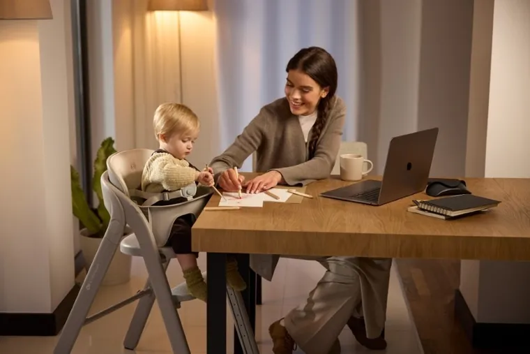 Kinderkraft, Tino, krzesełko do karmienia 3w1, beige